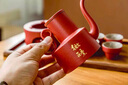 季慕家故宮文創(chuàng)微醺酒具白酒壺酒杯套裝蠟燭溫酒送爸媽老師朋友領(lǐng)導(dǎo)禮物 NRT微醺酒具（宮墻紅）禮盒裝 曬單實(shí)拍圖