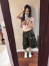LDBE美式復(fù)古直筒迷彩工裝短褲女夏季2025新款寬松顯瘦高腰休閑七分褲 迷彩 常規(guī) L 曬單實(shí)拍圖