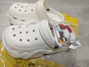 栢啟歆洞洞鞋女厚底增高卡通可愛(ài)貓咪通勤甜酷辣妹兩穿休閑涼拖鞋EVA 白色 37-38 曬單實(shí)拍圖