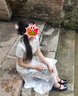 素織錦新中式旗袍高級感2025中國風(fēng)優(yōu)雅收腰修身清冷溫婉包臀裙?jié)h服長裙 新中式氣質(zhì)淡雅旗袍【米白色】 L 推薦體重（100-130斤） 曬單實拍圖