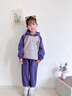 G.DUCKKIDS女童套裝春秋2024新款小女孩寶寶洋氣時髦秋裝加絨兒童運動服秋季 紫色 140cm 曬單實拍圖