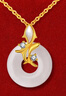 中國(guó)黃金CHINA GOLD錦鯉平安扣黃金項(xiàng)鏈女足金吊墜七夕情人節(jié)禮物送女友老婆生日實(shí)用 京速達(dá)-足金和田玉雙魚托帕石吊墜贈(zèng)S925鏈 曬單實(shí)拍圖