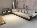 吉贈(zèng)新中式宋代美學(xué)實(shí)木沙發(fā)茶幾組合客廳家用辦公室接待沙發(fā)2025新款 3.2米沙發(fā)+貴妃椅+1.2米茶幾+2椅 曬單實(shí)拍圖