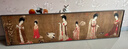 嶼見(jiàn)爾簪花仕女圖新中式茶室掛畫(huà)唐代國畫(huà)客廳裝飾畫(huà)古畫(huà)臥室床頭壁畫(huà)橫 A款-仕女圖 180*45cm 【鋁合金畫(huà)框】黑胡桃色 高清藝術(shù)微噴【優(yōu)質(zhì)油畫(huà)布+光油效果】 曬單實(shí)拍圖