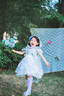 G.DUCKKIDS童裝洛麗塔公主裙女童連衣裙夏季新款生日禮服兒童裙子超仙蓬蓬裙 拖尾+裙子 100 尺碼2~3歲【 90-100cm】 曬單實拍圖