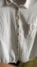 斯琴2024秋季新款女白色提花棉質(zhì)翻領(lǐng)襯衫寬松襯衣上衣 BDQS02101 白色 S 曬單實(shí)拍圖