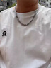 黛詩琳  DSL9999純銀項鏈男款潮流純銀項鏈啓男感潮牌高級古巴項鏈男輕奢 鏈寬6mm55厘米 S 曬單實(shí)拍圖