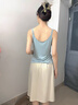 簡云莫代爾短睡裙女性感半身裙薄款冰絲涼感白色屁簾內(nèi)搭防走光襯裙夏 曬單實拍圖