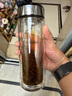 希諾抗菌玻璃杯雙層商務辦公車載水杯男高檔泡茶杯子XN-9311K 360mL 曬單實拍圖
