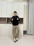 恤心男鞋夏季透氣百搭網(wǎng)面運(yùn)動(dòng)休閑跑步厚底增高復(fù)古阿甘老爹潮鞋子男 RF-0766米紅 42 曬單實(shí)拍圖