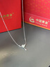 中國黃金（CHINA GOLD）足銀梔子花項鏈女生款輕奢小眾高級感鎖骨鏈畢業(yè)生日禮物送女友 今/次日達*999銀梔子花項鏈【品牌禮盒】 曬單實(shí)拍圖