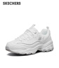 斯凱奇（Skechers）新年禮物女鞋秋冬蕾絲熊貓鞋厚底增高百搭休閑運動(dòng)經(jīng)典復古老爹鞋 白色/WHT 36.5 尺碼偏大，建議選小半碼 曬單實(shí)拍圖