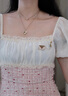 蔻伊婭（Kouyiya）品牌女裝新品小香風(fēng)假倆件連衣裙女裝2025新款夏季收腰公主風(fēng)裙子 粉紅色 S 85-100斤 曬單實(shí)拍圖