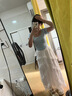 凡小如半身裙女夏季2025新款白色蕾絲蛋糕裙垂感顯瘦高腰a字不規(guī)則長(zhǎng)裙 白色 M 【建議90-110斤】-裙長(zhǎng)86cm 曬單實(shí)拍圖