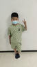 卡兔藍貓兒童裝男童夏裝短袖套裝2025新款夏季中大童男孩酷潮時髦炸街洋氣 咖色 160 曬單實拍圖