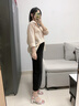 ZHR粗跟涼鞋女復(fù)古方頭女鞋時尚細(xì)帶閃耀水鉆高跟鞋子女BL518香檳37 曬單實拍圖