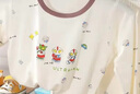 兒童家居服春夏韓版兒童七分袖莫代爾睡衣套裝薄款天絲兒童空調(diào)服 天絲綠色黃色熊套裝15xk01 100 曬單實(shí)拍圖