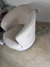 美克·美家（MarkorFurnishings） 浪漫星城法式單人布藝沙發(fā)椅U型旋轉靠背椅藍粉雙色可選 米色 曬單實(shí)拍圖