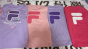 FILA FUSION斐樂潮牌情侶款男士女士針織短袖衫2025春新品舒適寬松T恤 櫻紅色-RD XS 曬單實(shí)拍圖