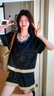 MEOD今年流行牛仔套裝女小個子2025年夏季新款蕾絲花邊短褲兩件套 牛仔藍 正版 S (建議85斤-105斤 曬單實拍圖