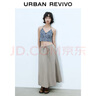 UR2025秋季新款女裝時(shí)尚超寬松蕾絲拼接中長款半裙UYY550016 暖灰 (偏寬松) S (XS-S) 曬單實(shí)拍圖