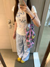 LDBE貓咪印花正肩短袖t恤女夏季2025新款修身顯瘦辣妹設(shè)計(jì)感白色上衣 白色 M 【90-110斤】 曬單實(shí)拍圖