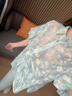 飛鳥(niǎo)和新酒設計感泡泡袖碎花襯衫女2026夏季新款翻領(lǐng)不規則襯衣 滿(mǎn)幅圖案淺綠HPG02 S 曬單實(shí)拍圖