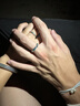 BOEAY漣漪情侶戒指女款純銀對戒女生鐘久久求婚表白戒指送女朋友送老婆 漣漪情侶戒指/免費(fèi)刻字 曬單實(shí)拍圖