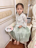 G.DUCKKIDS女寶寶唐裝國風(fēng)連衣裙套裝2025新款夏裝古風(fēng)公主裙小女孩漢服裙子 綠色 120 建議身高110-120cm6-7歲cm 曬單實(shí)拍圖