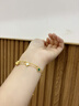 BOEAY999足金黃金四葉草女生手鏈鐲串生日七夕情人節(jié)禮物送女朋友老婆 【七倉發(fā)貨/急速達】黃金四葉草孔雀石手鏈 曬單實拍圖