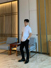 GEOX杰歐適春夏新款男士高端亮面設計感系帶舒適百搭尖頭男士皮鞋 黑色 42 曬單實拍圖
