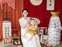 凡琴新中式國風盤扣泡泡袖短款外套吊帶連衣裙套裝442Z72826 杏色 L  曬單實拍圖