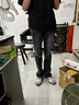 籬人歸pansk牛仔褲男高街517大理石黑灰色微喇美式高街水洗cleanfit長褲 517黑灰色牛仔褲 XL 曬單實拍圖
