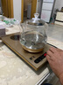 新飛（Frestec） 底部全自動上水電熱水壺玻璃保溫功夫泡茶桌茶臺燒水壺一體桌燒水器茶具電磁爐套裝 37x20尺寸（金色保溫款） 1L 曬單實拍圖