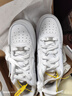 耐克NIKE板鞋女子大童空軍一號 AIR FORCE 1運(yùn)動鞋 DH2920-111白36.5 曬單實(shí)拍圖