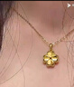 老鳳祥四葉草黃金項(xiàng)鏈女足金結(jié)婚吊墜生日禮物女送女友媽媽老婆紀(jì)念日 足金四葉草吊墜+足金鏈 曬單實(shí)拍圖