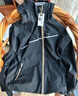 迪卡儂（DECATHLON）運(yùn)動(dòng)防雨外套防風(fēng)戶外越野夾克保暖跑步服防水風(fēng)衣沖鋒衣 男士-黑色 L 曬單實(shí)拍圖