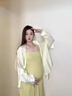 朗茵孕婦夏裝2025新款夏季吊帶連衣裙時(shí)尚套裝洋氣時(shí)髦孕媽感穿搭 杏色襯衫+黃色吊帶裙套裝 XL建議130-145斤 曬單實(shí)拍圖