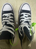 匡威（Converse）經(jīng)典款ALL star學(xué)生經(jīng)典男女運動(dòng)休閑鞋高幫帆布鞋情侶復古板鞋 101010 黑色 37 曬單實(shí)拍圖