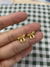 FUSSEM999足金在逃公主蝴蝶結黃金耳釘 5D純金耳環(huán)耳飾養耳洞養耳棒女款 蝴蝶結耳釘 一對裝【贈18k金膠塞】 0.93 曬單實(shí)拍圖