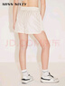 MISS SIXTY休閑褲女簡(jiǎn)約時(shí)尚短褲系帶松緊腰印花運(yùn)動(dòng)風(fēng)顯瘦直筒褲 淺杏 M 曬單實(shí)拍圖