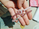 圣蘭馨天然粉色水晶手鏈女雙圈平安扣手串珠收藏級黑金超七招財轉運珠 草莓晶+粉晶平安扣手串 曬單實(shí)拍圖