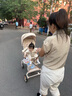丸丫T6-2遛娃神器高景觀嬰兒推車(chē)可坐可躺輕便折疊可換向香檳金PLUS 曬單實(shí)拍圖