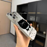 瑪爾扎 可愛波點大臉貓適用蘋果16promax手機殼新款iphone15pro時尚補妝鏡14彩繪高級感13簡約12硅膠防摔 電鍍鏡面-波點大臉貓 iPhone 16 Pro Max 曬單實拍圖
