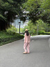 ONLY2025春季新款時(shí)尚百搭高腰闊腿顯瘦純色休閑褲女|125114018 C15 粘土粉色 M (165) 68A 曬單實(shí)拍圖