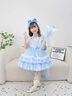G.DUCKKIDS小黃鴨童裝洛麗塔公主裙兒童裙子女孩生日禮服愛莎裙子網(wǎng)紗蓬蓬裙 艾莎公主裙子帶拖尾 110 尺碼4~5歲【100-110cm】cm 曬單實(shí)拍圖