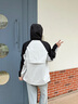 波司登2025新款沖鋒衣鵝絨服女短款三合一防風(fēng)防水保暖外套B250331302 月光白/黑色|8050/8056|80MC S 160/84A 體重約100-110斤 曬單實(shí)拍圖