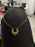 歐美設計師款太陽(yáng)項鏈女ins網(wǎng)紅鈦鋼飾品小眾吊墜中長(cháng)款鎖骨鏈 太陽(yáng)花吊墜項鏈 曬單實(shí)拍圖