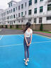 栢啟歆瑜伽服套裝女跑步運(yùn)動(dòng)健身服普拉提訓(xùn)練服含胸墊T恤短袖速干衣 瑜伽服套裝【象牙白+醬紫灰】 L 曬單實(shí)拍圖