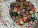 壽禾 雨花石鵝卵石七彩石子魚缸造景庭院花盆裝飾 500g雨花石2-3cm 曬單實(shí)拍圖